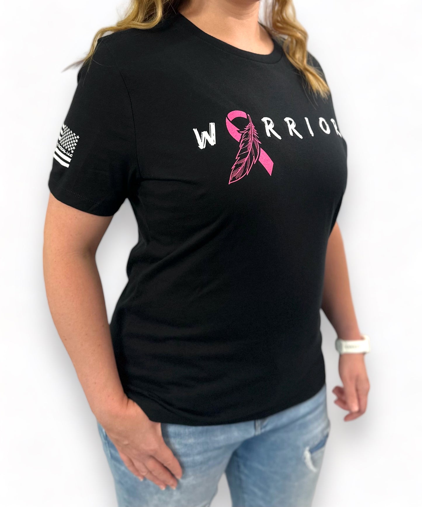 Women Warrior Breast Cancer Awareness T-shirt