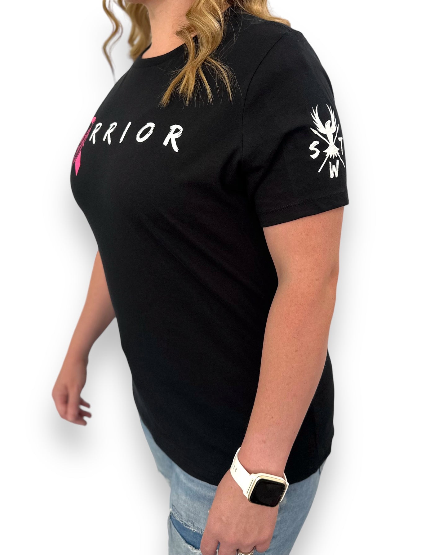 Women Warrior Breast Cancer Awareness T-shirt